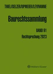 Cover von Baurechtssammlung. Rechtsprechung des Bundesverwaltungsgerichts,... / Baurechtssammlung Band 91