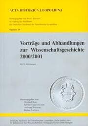 Cover von Vorträge und Abhandlungen zur Wissenschaftsgeschichte 2000/2001