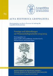 Cover von Vorträge und Abhandlungen zur Wissenschaftsgeschichte 2013/2014