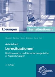 Cover von Rechtsanwalts- und Notarfachangestellte, Lernsituationen 3. Ausbildungsjahr