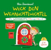 Cover von Weck den Weihnachtswichtel. Ein Weihnachts-Mitmachbuch.Zum Schütteln, Schaukeln, Pusten, Klopfen und sehen, was dann passiert. Von 2 bis 4 Jahren