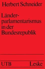 Cover von Länderparlamentarismus in der Bundesrepublik