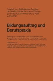 Cover von Bildungsauftrag und Berufspraxis