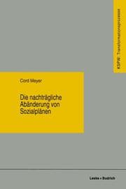 Cover von Die nachträgliche Abänderung von Sozialplänen