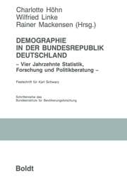 Cover von Demographie in der Bundesrepublik Deutschland