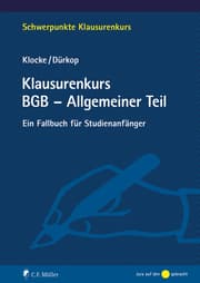 Cover von Klausurenkurs BGB - Allgemeiner Teil