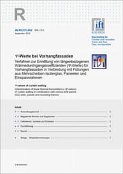 Cover von ift-Richtlinie WA-13/1, September 2010. Psi-Werte bei Vorhangfassaden