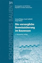 Cover von Die vorsorgliche Beweissicherung im Bauwesen.