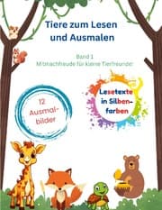 Cover von Tiere zum Lesen und Ausmalen