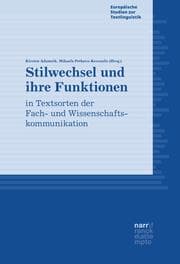 Cover von Stilwechsel und ihre Funktionen in Textsorten der Fach- und Wissenschaftskommunikation