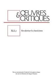 Cover von OEUVRES & CRITIQUES, XLI, 1 (2016)
