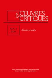 Cover von OEUVRES & CRITIQUES, XLV, 1 (2020)