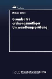 Cover von Grundsätze ordnungsmäßiger Umwandlungsprüfung