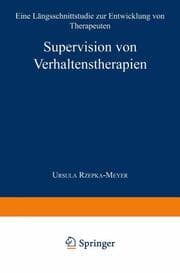 Cover von Supervision von Verhaltenstherapien