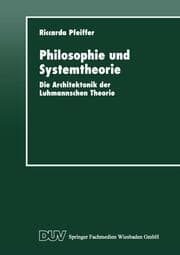 Cover von Philosophie und Systemtheorie