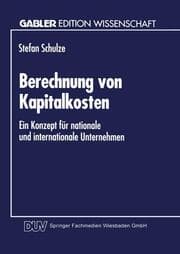 Cover von Berechnung von Kapitalkosten