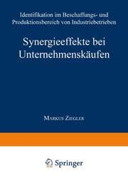 Cover von Synergieeffekte bei Unternehmenskäufen