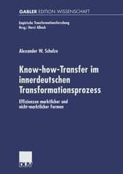 Cover von Know-how-Transfer im innerdeutschen Transformationsprozess