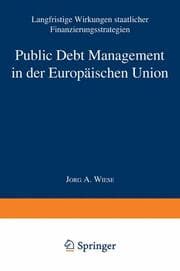 Cover von Public Debt Management in der Europäischen Union
