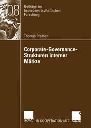 Cover von Corporate-Governance-Strukturen interner Märkte
