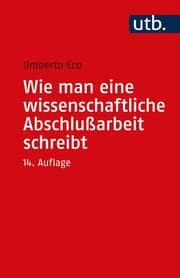 Cover von Wie man eine wissenschaftliche Abschlußarbeit schreibt