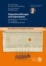 Cover von Stipendienstiftungen und Stipendiaten vom Ende des 15.Jahrhunderts bis zum Beginn des Dreißigjährigen Krieges