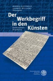 Cover von Der Werkbegriff in den Künsten
