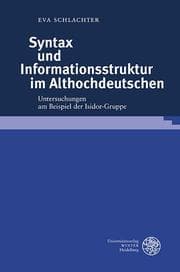 Cover von Syntax und Informationsstruktur im Althochdeutschen