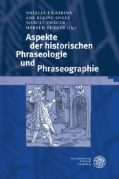 Cover von Aspekte der historischen Phraseologie und Phraseorgaphie