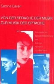 Cover von Von der Sprache der Musik zur Musik der Sprache