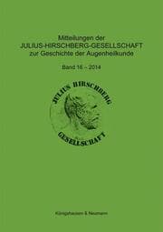 Cover von Mitteilungen der Julius-Hirschberg-Gesellschaft zur Geschichte der Augenheilkunde