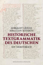 Cover von Historische Textgrammatik des Deutschen
