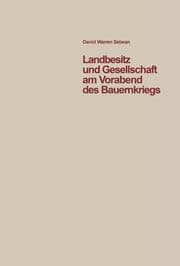 Cover von Landbesitz und Gesellschaft am Vorabend des Bauernkriegs