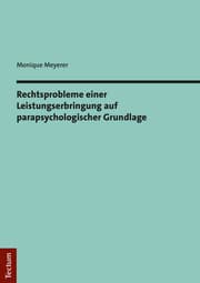 Cover von Rechtsprobleme einer Leistungserbringung auf parapsychologischer Grundlage