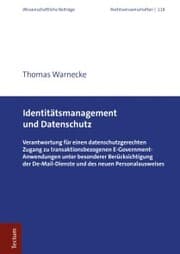Cover von Identitätsmanagement und Datenschutz