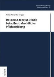 Cover von Das nemo-tenetur-Prinzip bei außerstrafrechtlicher Pflichterfüllung