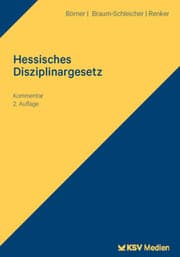 Cover von Hessisches Disziplinargesetz