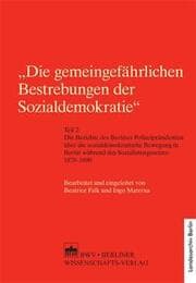 Cover von 'Die gemeingefährlichen Bestrebungen der Sozialdemokratie'