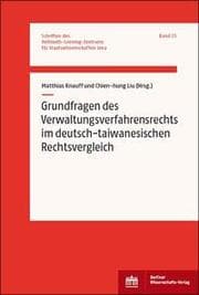 Cover von Grundfragen des Verwaltungsverfahrensrechts im deutsch-taiwanesischen Rechtsvergleich