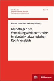 Cover von Grundfragen des Verwaltungsverfahrensrechts im deutsch-taiwanesischen Rechtsvergleich