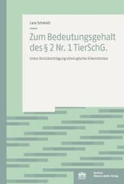 Cover von Zum Bedeutungsgehalt des § 2 Nr. 1 TierSchG.
