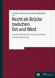 Cover von Recht als Brücke zwischen Ost und West