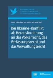 Cover von Der Ukraine-Konflikt als Herausforderung an das Völkerrecht, das Verfassungsrecht und das Verwaltungsrecht