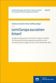 Cover von Lernt Europa aus seinen Krisen?