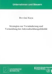 Cover von Strategien zur Verminderung und Vermeidung der Jahresabschlusspublizität