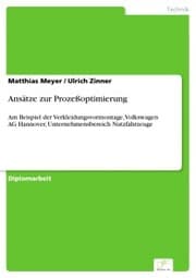Cover von Ansätze zur Prozeßoptimierung