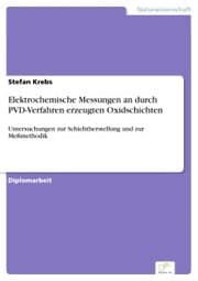 Cover von Elektrochemische Messungen an durch PVD-Verfahren erzeugten Oxidschichten