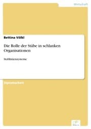 Cover von Die Rolle der Stäbe in schlanken Organisationen