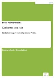 Cover von Karl Ritter von Halt