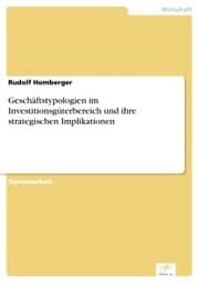 Cover von Geschäftstypologien im Investitionsgüterbereich und ihre strategischen Implikationen